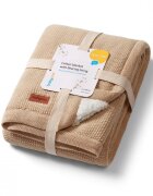 BABYONO Paturica pentru copii Crem din bumbac cu polar 75x100 cm
