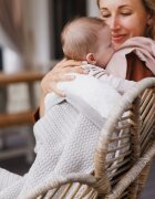 BABYONO Paturica pentru copii Gri din bumbac cu polar 75x100 cm