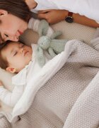 BABYONO Paturica pentru copii Gri din bumbac cu polar 75x100 cm