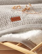 BABYONO Paturica pentru copii Gri din bumbac cu polar 75x100 cm