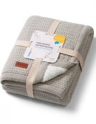 BABYONO Paturica pentru copii Gri din bumbac cu polar 75x100 cm