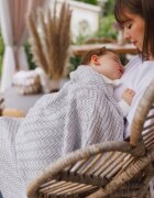 BABYONO Paturica pentru copii Gri tricotata din bumbac organic 100x75 cm