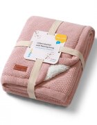 BABYONO Paturica pentru copii Roz din bumbac cu polar 75x100 cm