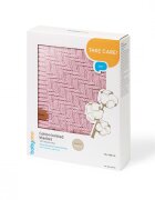 BABYONO Paturica pentru copii Roz tricotata din bumbac organic 100x75 cm