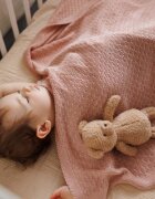 BABYONO Paturica tricotata 167301 din fibre de bambus roz 75x100 cm
