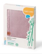 BABYONO Paturica tricotata 167401 din fibre de bambus roz 75x100 cm