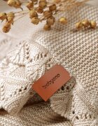 BABYONO Paturica tricotata 167402 din fibre de bambus crem 75x100 cm