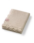 BABYONO Paturica tricotata 167402 din fibre de bambus crem 75x100 cm