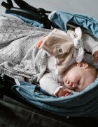 BABYONO Paturica tricotata din bambus gri