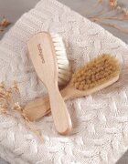 BABYONO Perie pentru bebelusi din lemn cu peri naturali