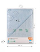 BABYONO Prosop baie bambus cu gluga 100 x 100 cm albastru