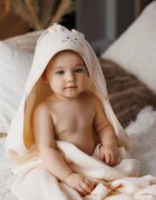 BABYONO Prosop baie bambus cu gluga 100 x 100 cm crem
