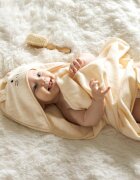 BABYONO Prosop baie bambus cu gluga 100 x 100 cm crem