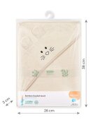 BABYONO Prosop baie bambus cu gluga 100 x 100 cm crem