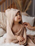 BABYONO Prosop baie bambus cu gluga 100 x 100 cm maro