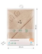 BABYONO Prosop baie bambus cu gluga 100 x 100 cm maro