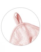 BABYONO Prosop baie bambus cu gluga 100 x 100 cm roz