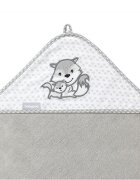 BABYONO Prosop copii Baby Ono cu gluga fibra bambus 100x100 cm gri