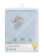 BABYONO Prosop copii Baby Ono cu gluga fibra bambus 100x100 cm vulpita albastru