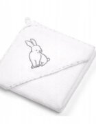 BABYONO Prosop copii cu gluga velur 100x100 cm Alb