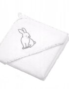 BABYONO Prosop copii cu gluga velur 100x100 cm Alb