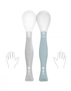 BABYONO Set 2 lingurite flexibile grialbastru