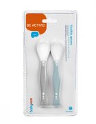BABYONO Set 2 lingurite flexibile grialbastru