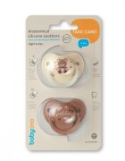 BABYONO Set 2 suzete anatomice din silicon 0-6 luni