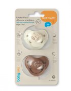 BABYONO Set 2 suzete anatomice din silicon 18 luni+