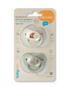 BABYONO Set 2 suzete anatomice din silicon 6-18 luni