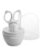 BABYONO Set 3 piese manichiura Baby Ono pentru copii cu suport gri