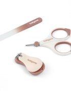 BABYONO Set 3 piese manichiura Baby Ono pentru copii cu suport maro