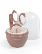BABYONO Set 3 piese manichiura Baby Ono pentru copii cu suport maro
