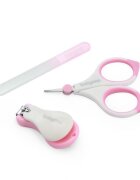 BABYONO Set 3 piese manichiura Baby Ono pentru copii cu suport roz