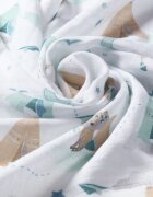 BABYONO Set 3 scutece cu fibre bambus natural albastru