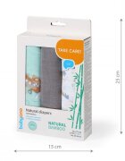 BABYONO Set 3 scutece cu fibre bambus natural gri