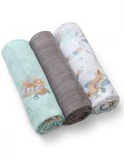 BABYONO Set 3 scutece cu fibre bambus natural gri