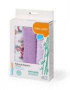 BABYONO Set 3 scutece cu fibre bambus natural mov