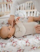 BABYONO Set 3 scutece cu fibre bambus natural mov
