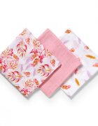 BABYONO Set 3 scutece din bumbac si bambus Baby Ono Bamboo 07 roz