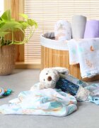BABYONO Set 3 scutece din bumbac si bambus Baby Ono Bamboo 07 roz