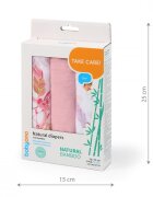 BABYONO Set 3 scutece din bumbac si bambus Baby Ono Bamboo 07 roz