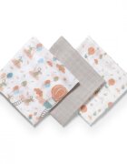 BABYONO Set 3 scutece din bumbac si bambus Baby Ono Bamboo 09 gri