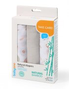 BABYONO Set 3 scutece din bumbac si bambus Baby Ono Bamboo 09 gri