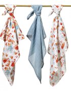 BABYONO Set 3 scutece din muselina super soft 34807 din bumbac 70x70 cm