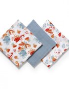 BABYONO Set 3 scutece din muselina super soft 34807 din bumbac 70x70 cm