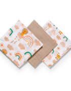 BABYONO Set 3 scutece din muselina super soft 34808 din bumbac 70x70 cm