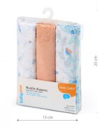 BABYONO Set 3 scutece din muselina super soft 34809 din bumbac 70x70 cm