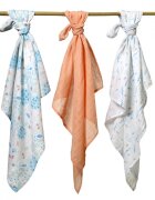 BABYONO Set 3 scutece din muselina super soft 34809 din bumbac 70x70 cm