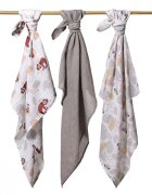 BABYONO Set 3 scutece din muselina super soft 34810 din bumbac 70x70 cm